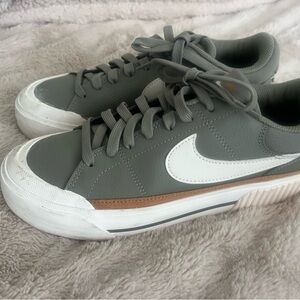 Nike Gray and White Sneakers